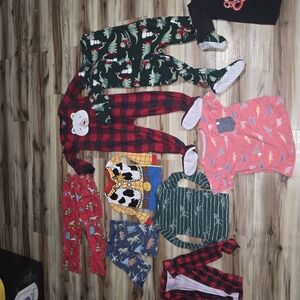 Kids Dinosaur Pajama Set - Green Bundle Of 9 Pieces